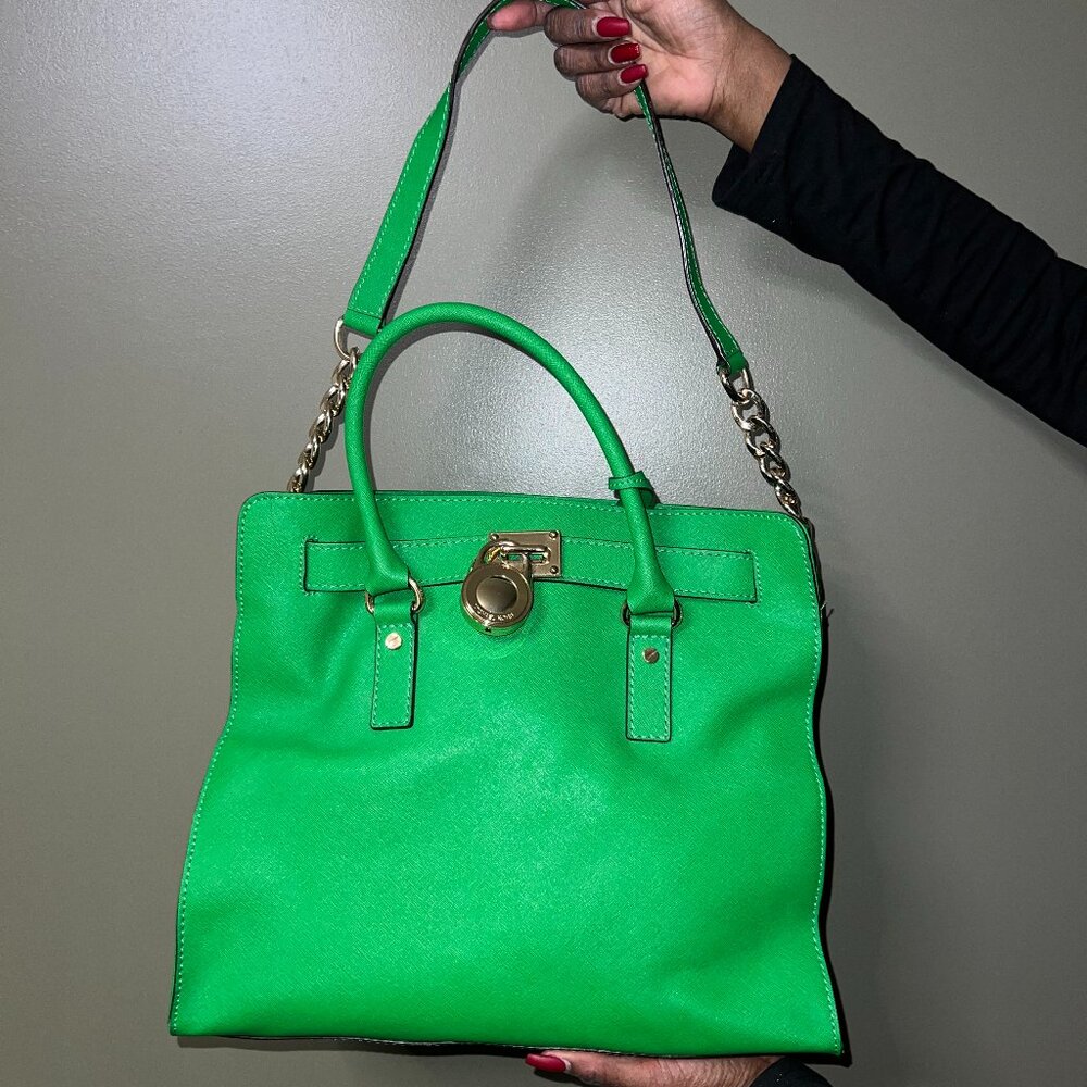 Michael Kors Hamilton Tote Bag (Palm Green)